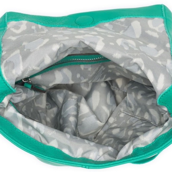 Aimee Kestenberg Teal Green Bali Leather Crossbody Bag with Adjustable Strap - Picture 14 of 17